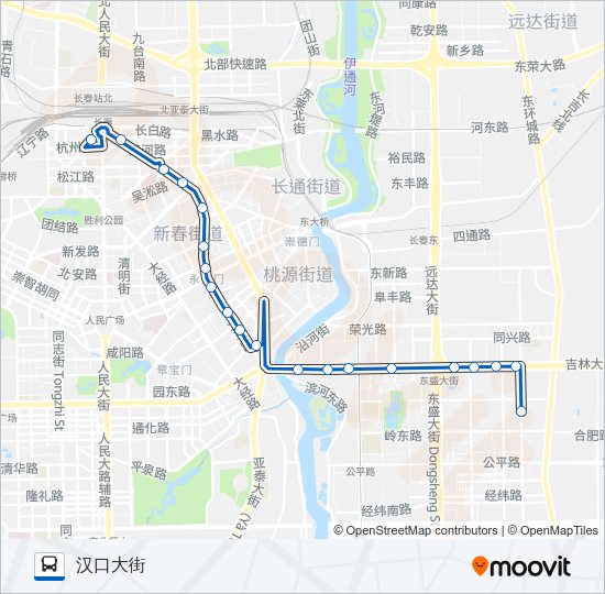 公交G1路的线路图