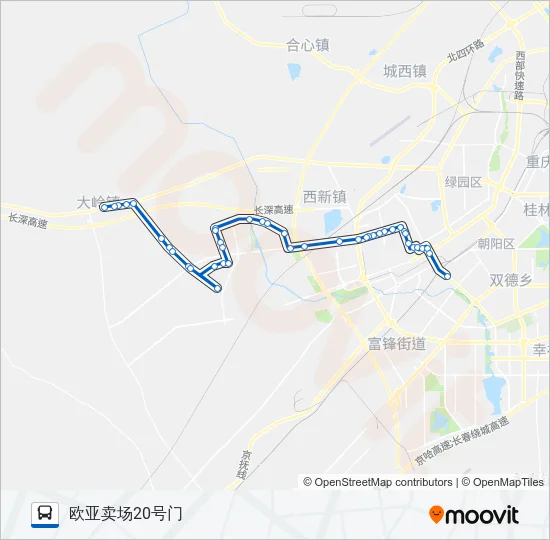 G100路 Bus Line Map