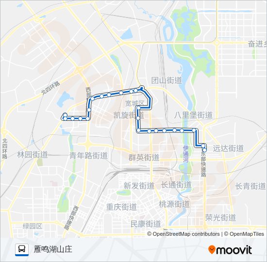 公交21路的线路图