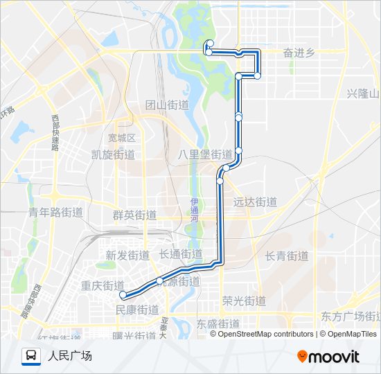 公交3A路的线路图