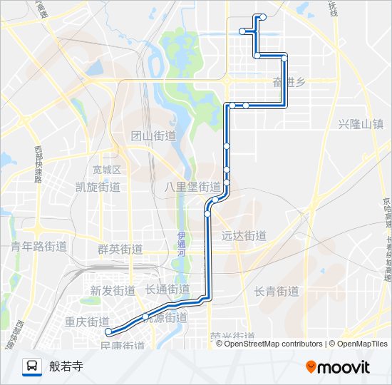 公交3B路的线路图