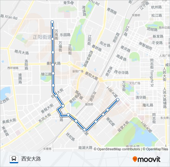 公交54路的线路图