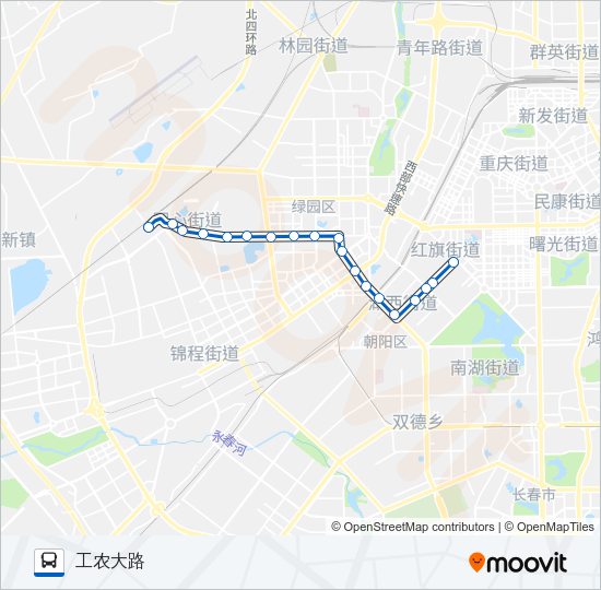 公交55路的线路图
