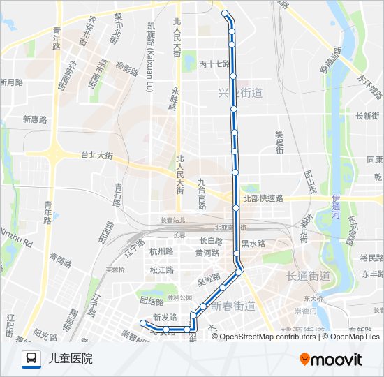 公交8夜班路的线路图
