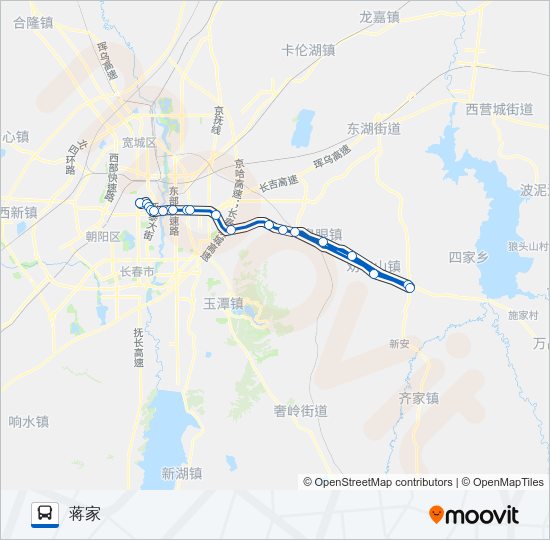 公交101路的线路图