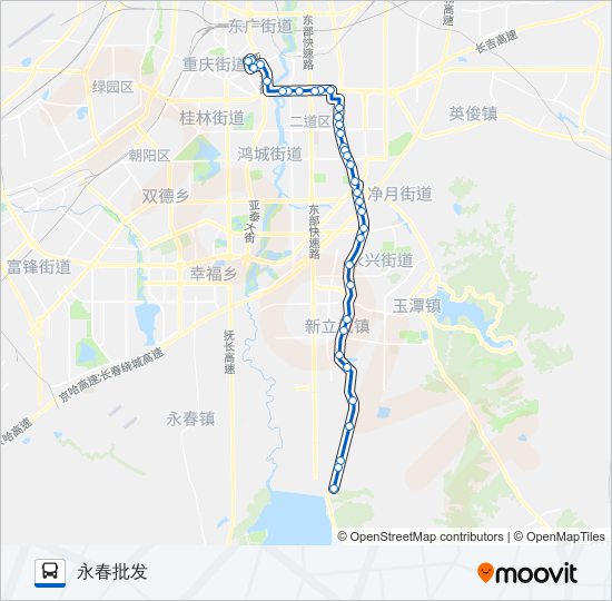 公交103路的线路图