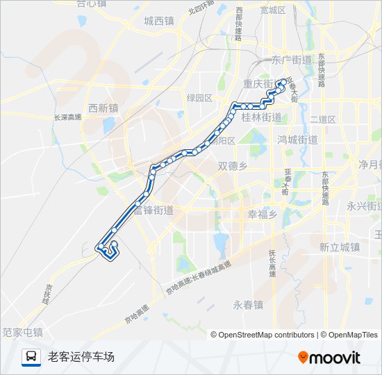 公交104路的线路图