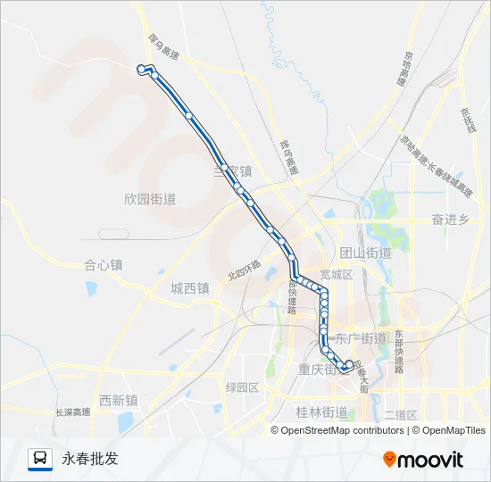 105路 Bus Line Map