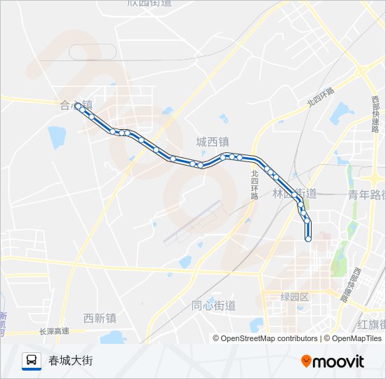 公交107路的线路图