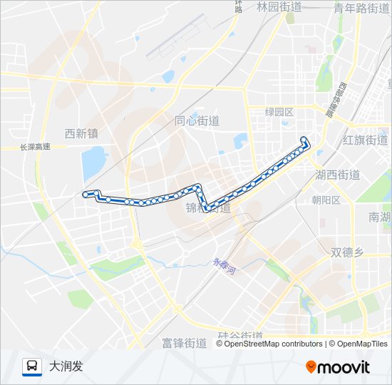 公交108路的线路图