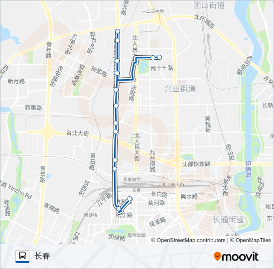 公交113路的线路图