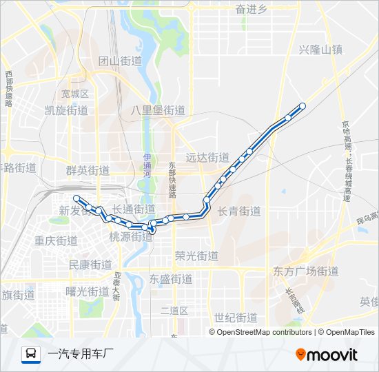 公交114路的线路图