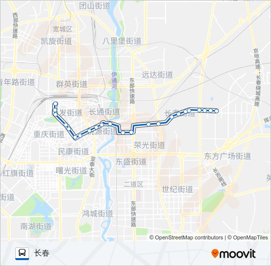 公交117路的线路图