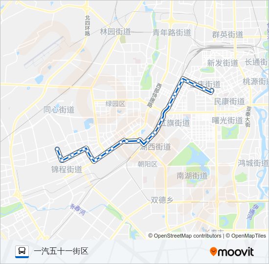 公交119路的线路图
