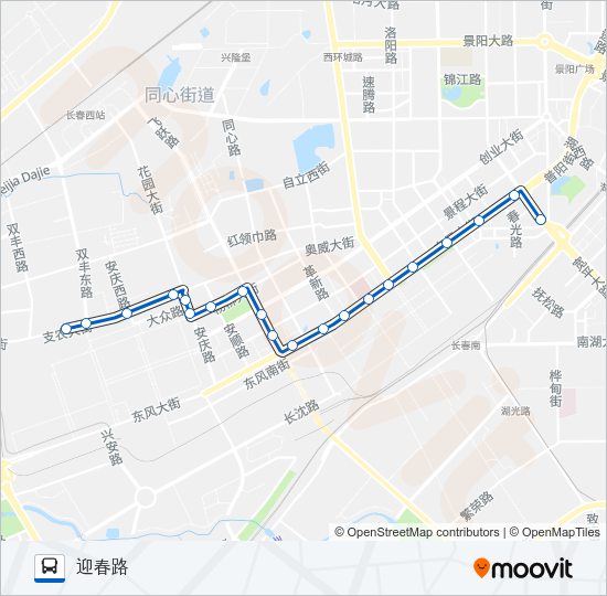 公交128路的线路图