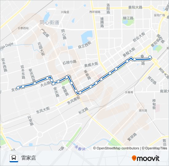 公交128路的线路图