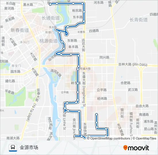 公交165路的线路图