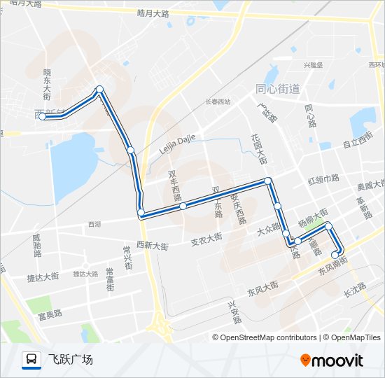 公交166路的线路图