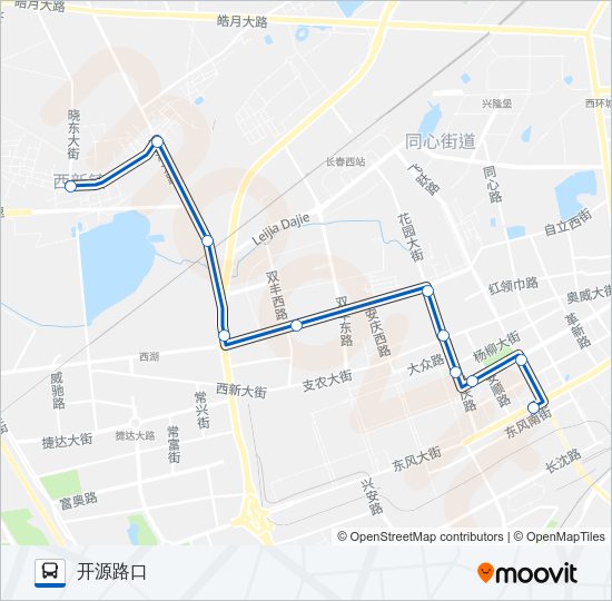 公交166路的线路图