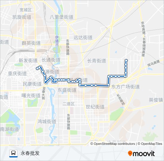 公交172路的线路图
