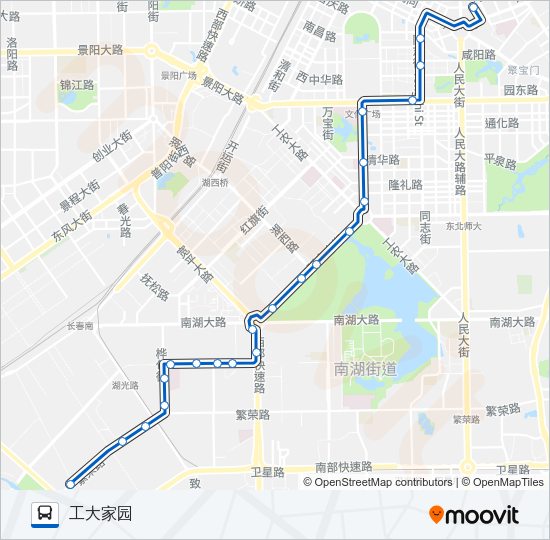 公交213路的线路图