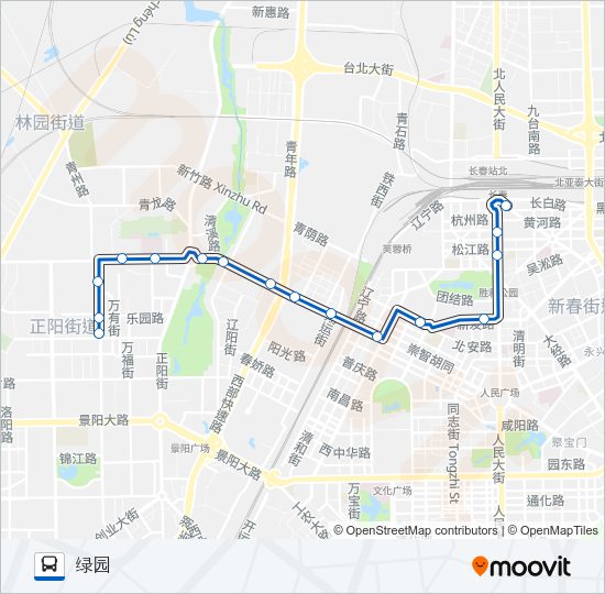 公交224路的线路图