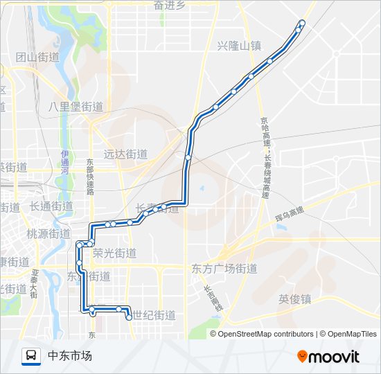 公交247路的线路图