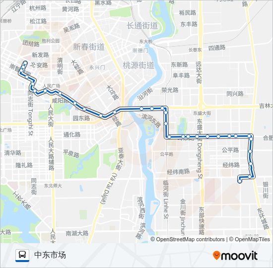 公交254路的线路图