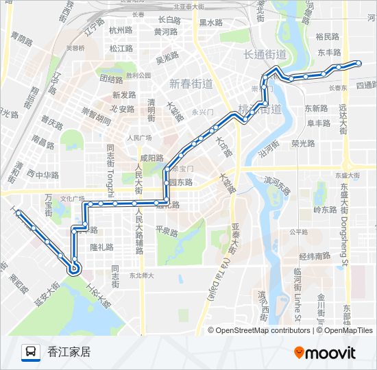 公交258路的线路图