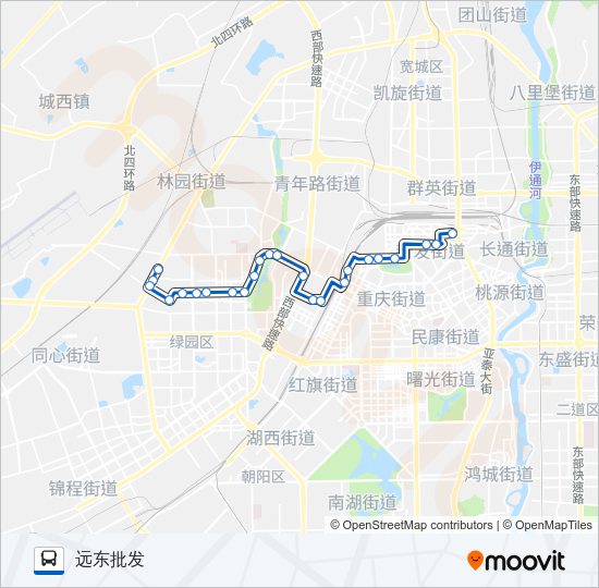 公交291路的线路图