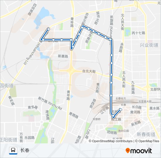 公交302路的线路图