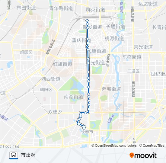 公交306路的线路图