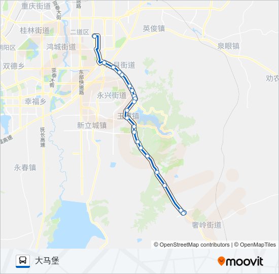 公交335路的线路图