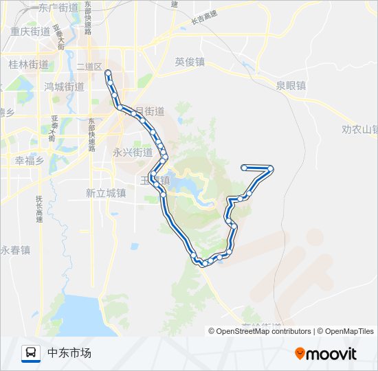 公交336路的线路图
