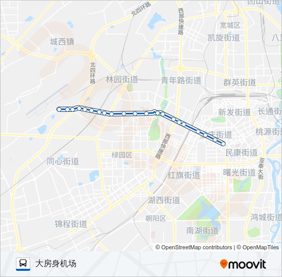 公交364路的线路图