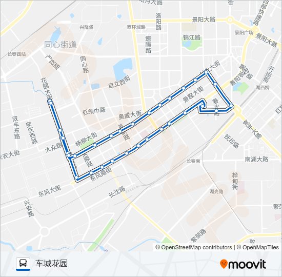 公交60内环路的线路图