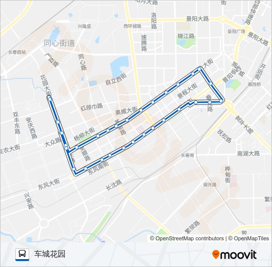 公交60外环路的线路图