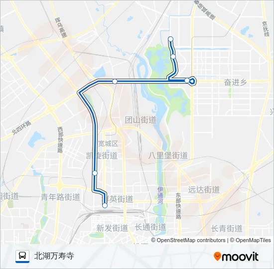 北湖专线 Bus Line Map