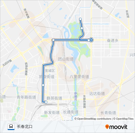公交北湖专路的线路图