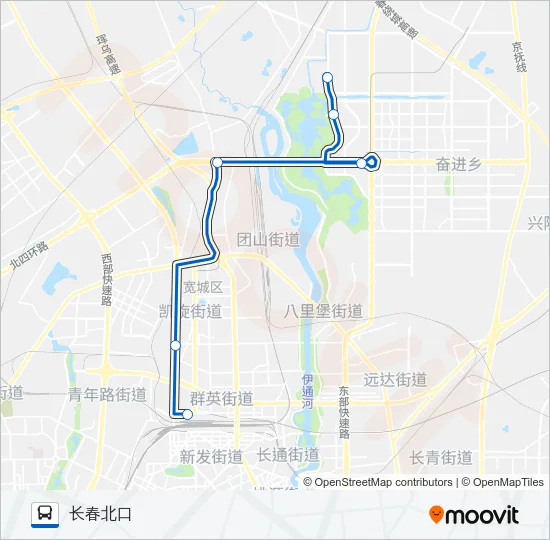 公交北湖专路的线路图