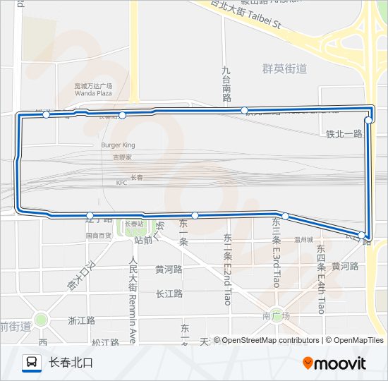 公交站前环路的线路图