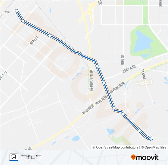 公交133B路的线路图