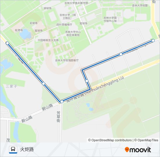 公交13区间路的线路图