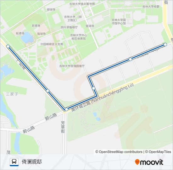 公交13区间路的线路图