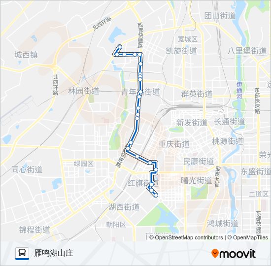 公交K229路的线路图