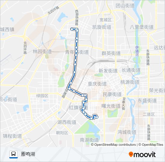 公交229B线路的线路图