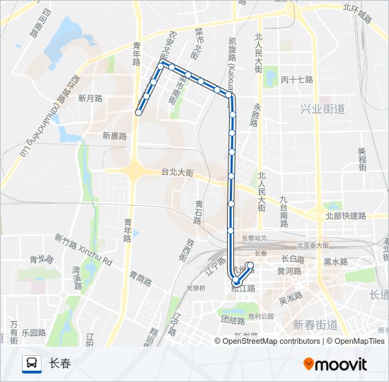 公交2(区间)路的线路图