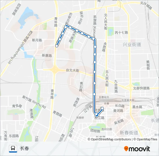 2路(区间) Bus Line Map