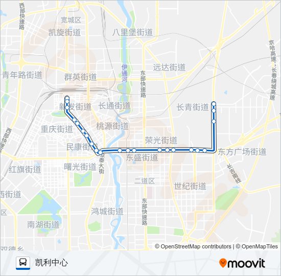 公交361B线路的线路图
