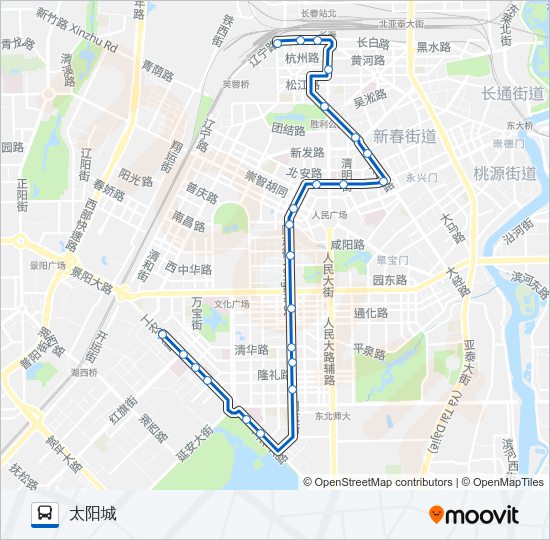 公交362夜班路的线路图